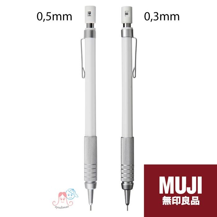 

MUJI Low Center Gravity Mechanical Pencil 0.3mm / 0.5mm White - 03