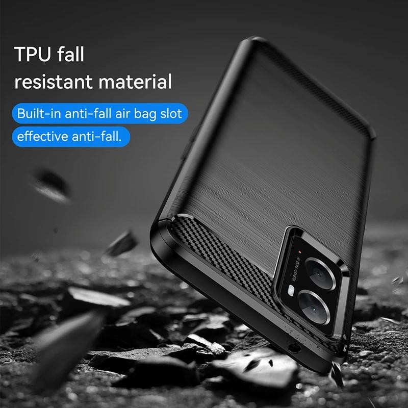 CASE OPPO A76 / A96 SILICONE CARBON FIBER BACK COVER ANTI SHOCK