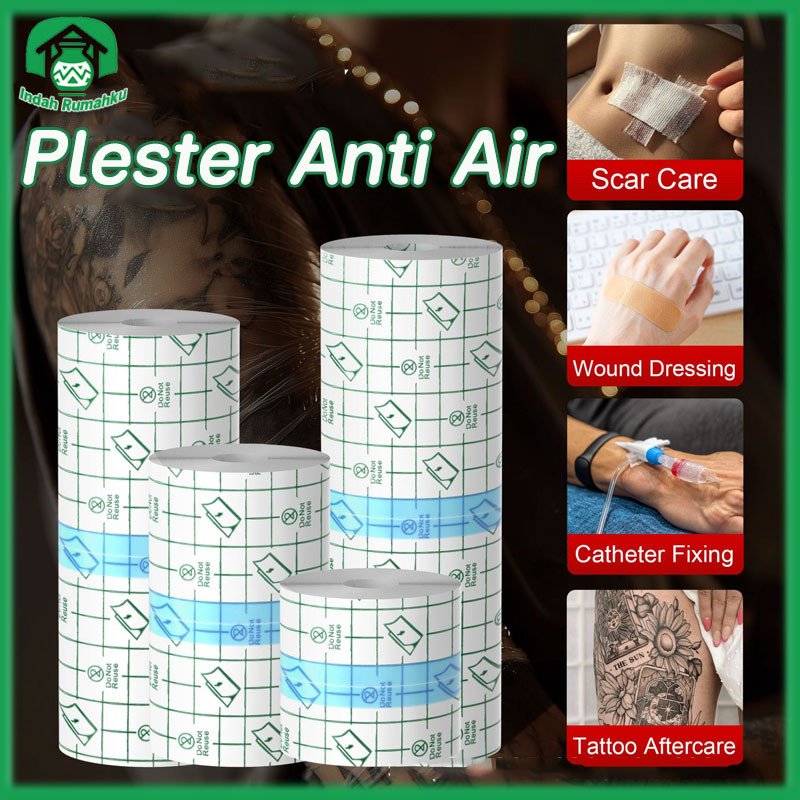 10M  Pita Medis Anti Air Transparent Film Dressing Roll Tahan Air Luka Plester Plester Anti Air Luka