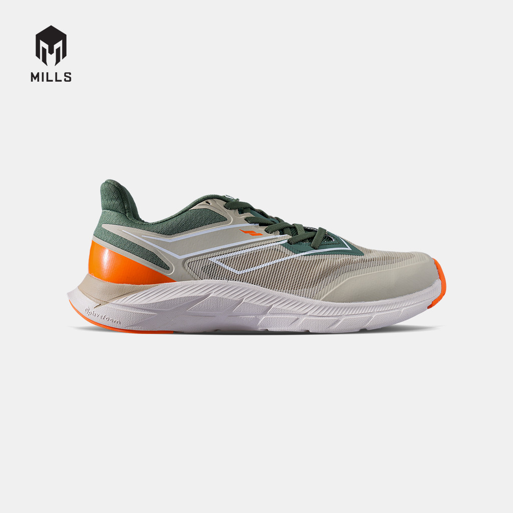 MILLS SEPATU LARI RUNNING SHOES TREXIMO SAGA M3 KHAKI/OFF WHITE/PEEL ORANGE 9106109
