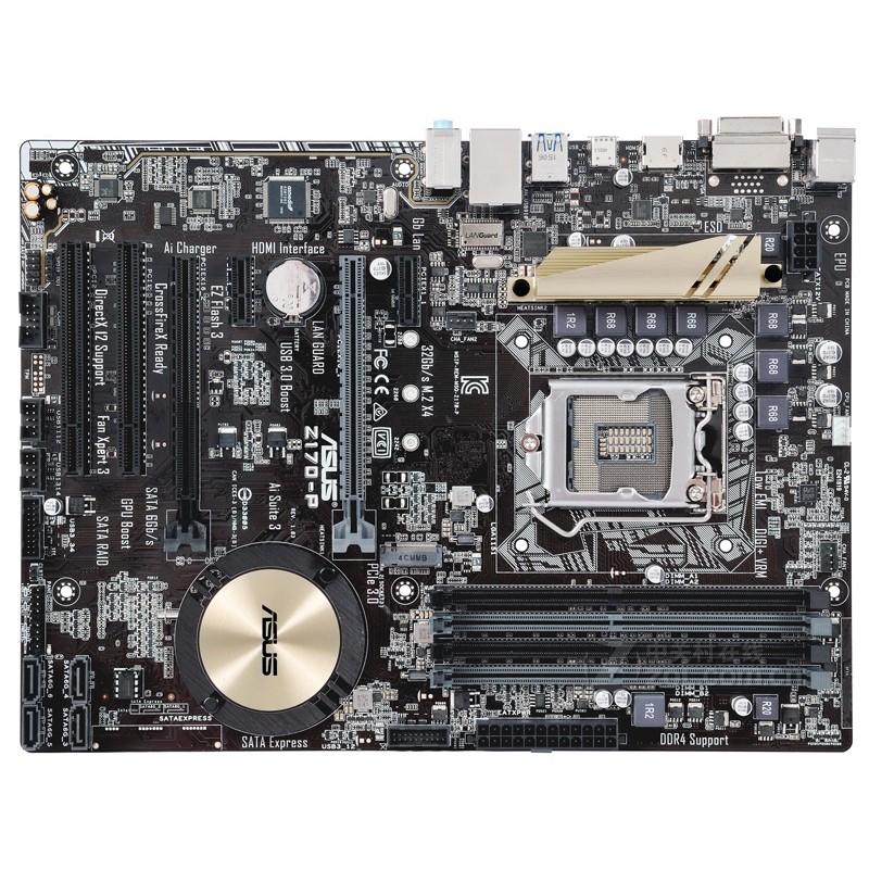 Asus Z170-P Desktop Motherboard Z170 Socket LGA 1151 i7 i5 i3 DDR4 64G M.2 SATA3 USB3.0 ATX Used