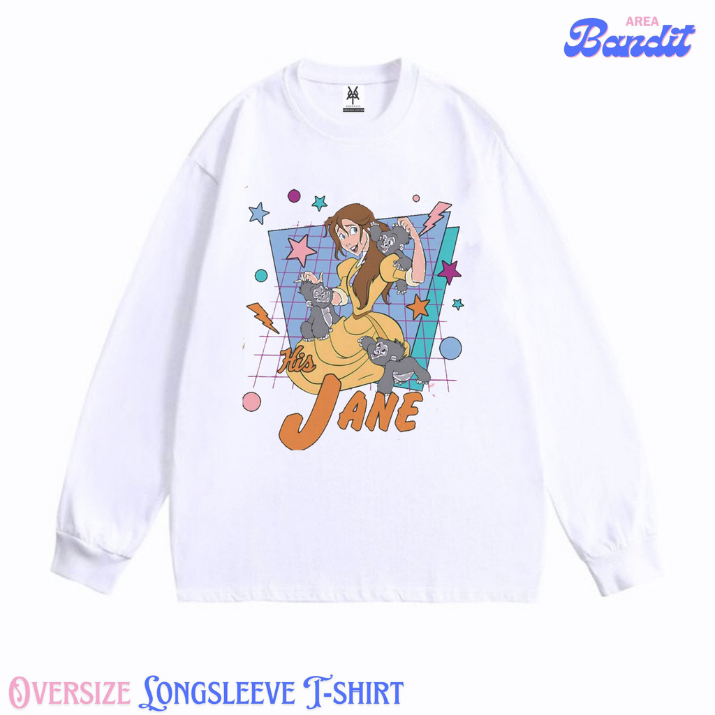 BANDITAREA "disney tarzan jane" Oversize Longsleeve T-shirt Vintage tee