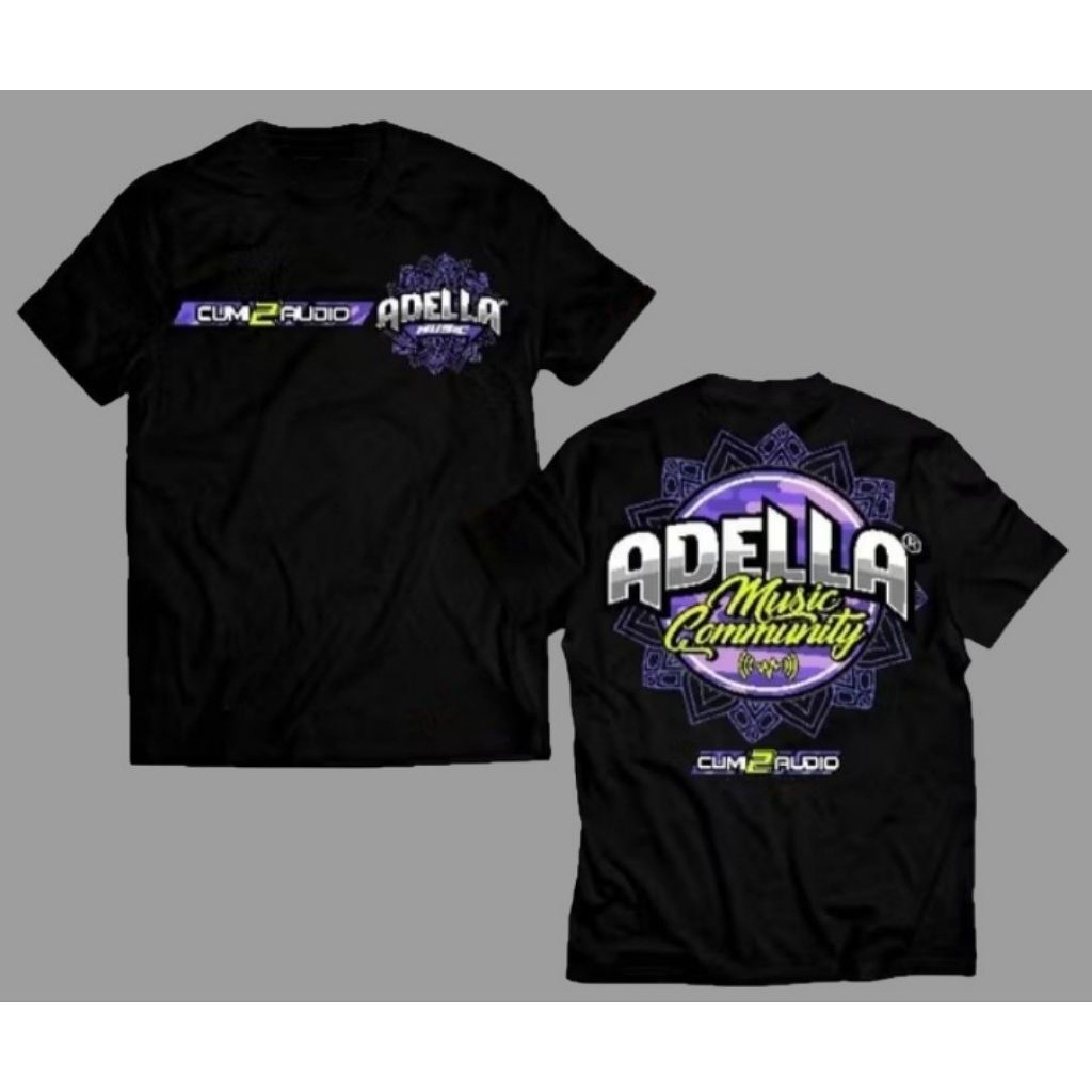 KAOS ADELLA MUSIK COMMUNITY - Cumi 2 Audio Motif  Ungu Baju Pria Wanita Bahan Adem & Nyaman