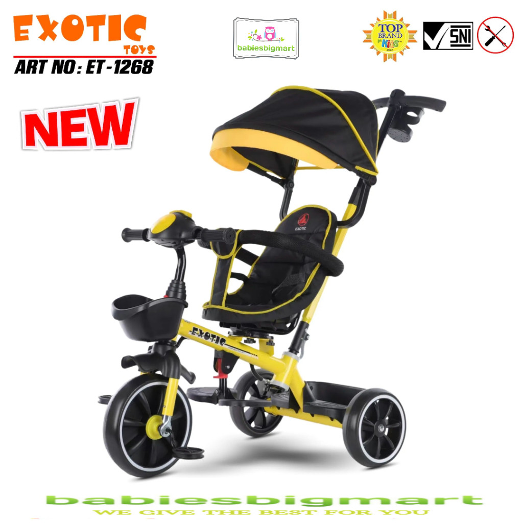 SEPEDA ANAK RODA TIGA 3 TRICYCLE EXOTIC ET 1263 , ET 1262 , ET 1267 , ET 1268 , ET 1269 , ET 1261 1 