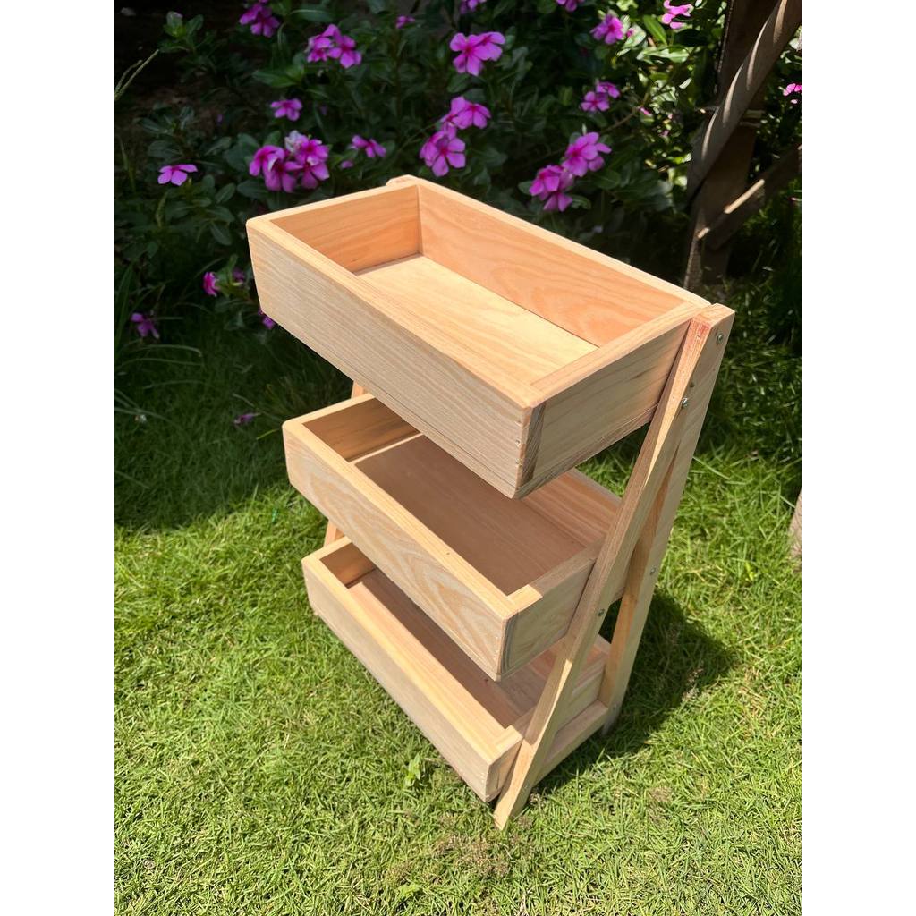 Rak Bawang Susun KAYU JATI Gratis Stiker Tempat Telur Bumbu Dapur Unik Aesthetic Kualitas Premium