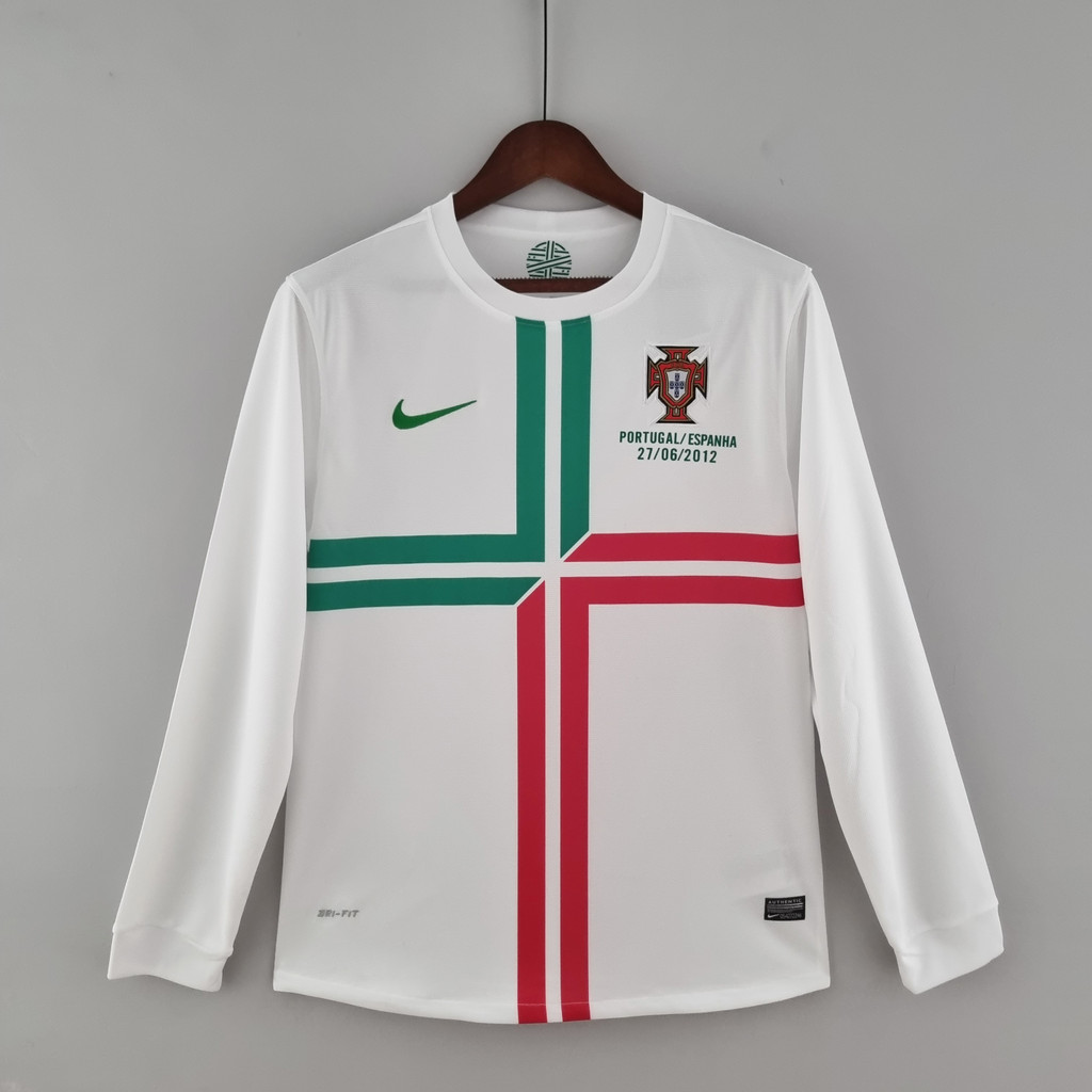 Jersey Retro portugal 2012 long sleeve away A17 T shirt pria