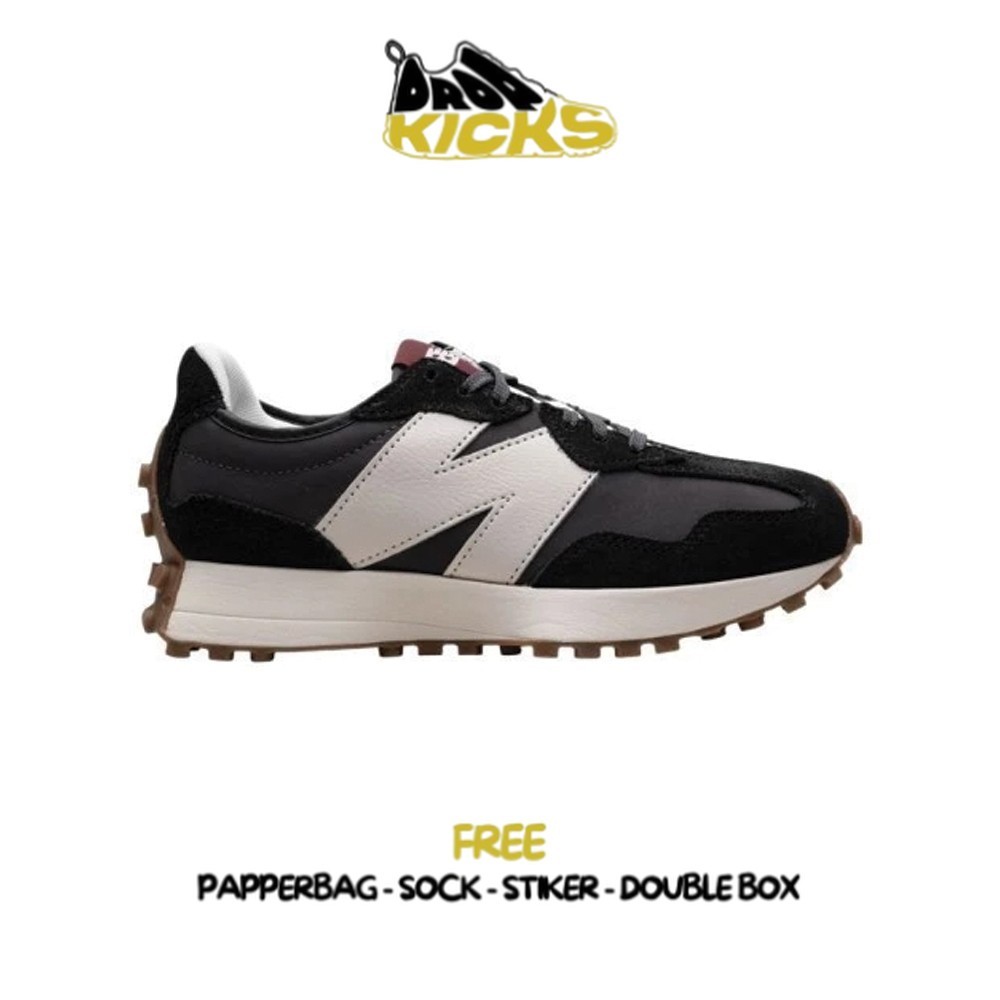 Sepatu Sneakers New Balance 327 WS327KC Grey Black Moonbeam Original Authentic Unisex