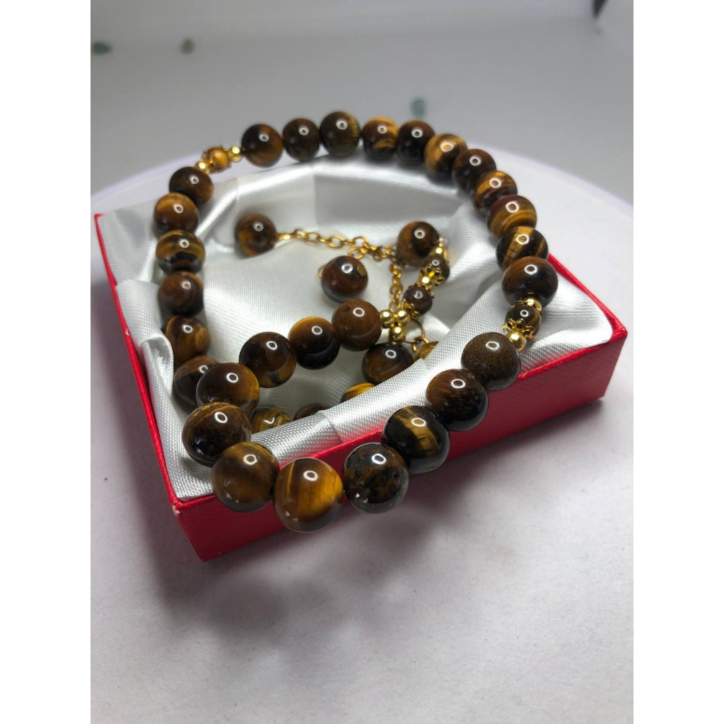 Tasbih Tiger Eye/ Eternal Serenity Tasbih/ Tasbih Batu ALam Rumbai/Tasbih Batu Alam Giok/Tasbih 33 B