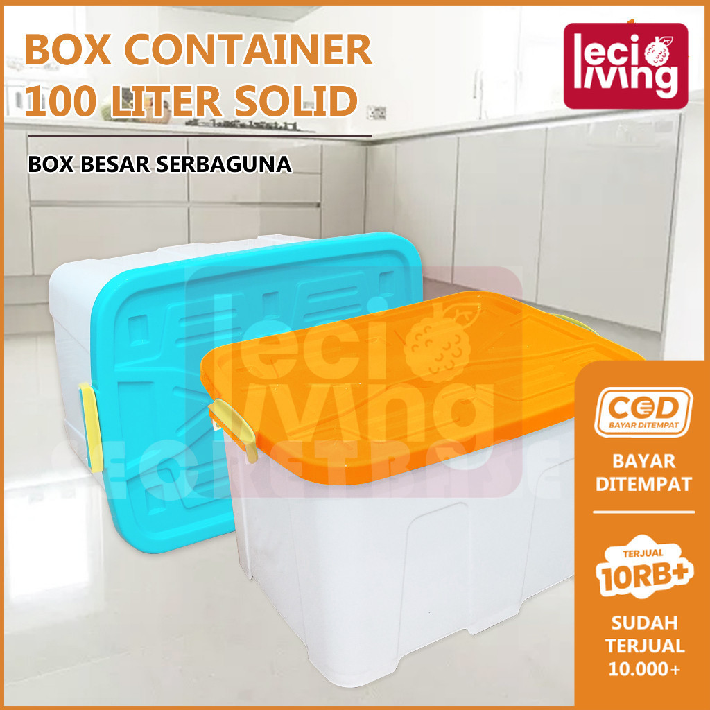 BOX CONTAINER 100 LITER + RODA - Kontainer Box / Container Box