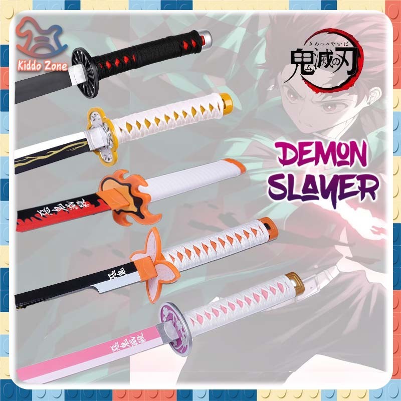HALHIMAH Demon Slayer Mainan Pedang Pedangan Nichirin—Mainan Pedang Tanjiro/Rengoku/Zenitsu Realisti