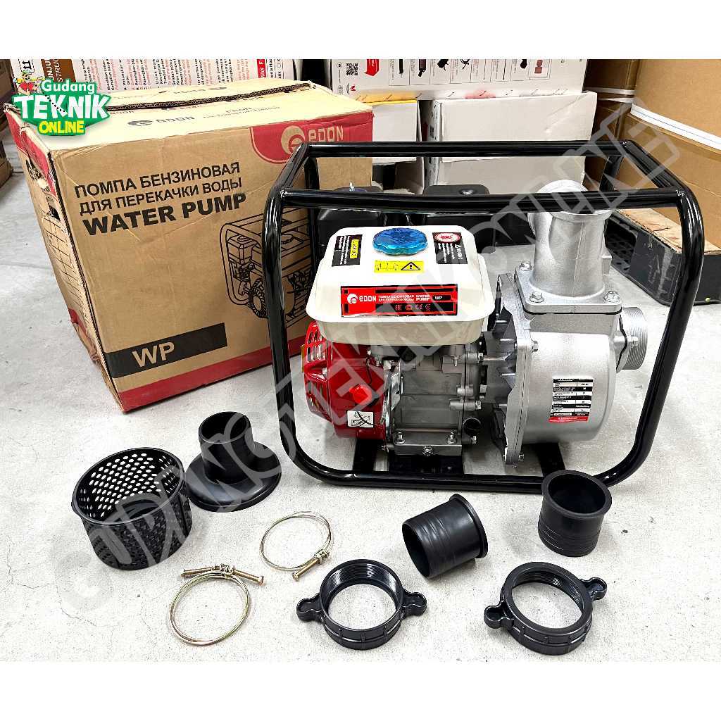 Waterpump Pompa Air 2" 3" EDON WP50 WO80 / Pompa Sedot Air Irigrasi Sawah Alkon Dim 2 3 Inch 4 Tak B