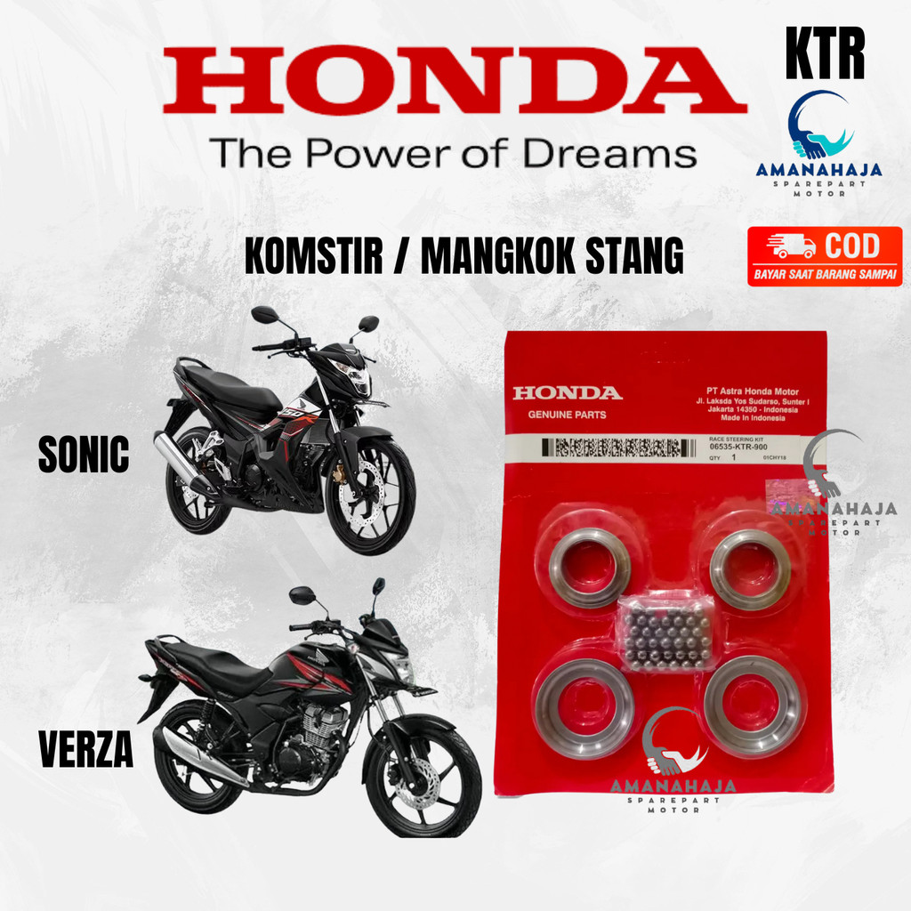 (GARANSI) ORI KOMSTIR MANGKOK STANG VERZA SONIC 150 (KTR) | SPAREPART ORIGINAL SUKU CADANG SEPEDA MO