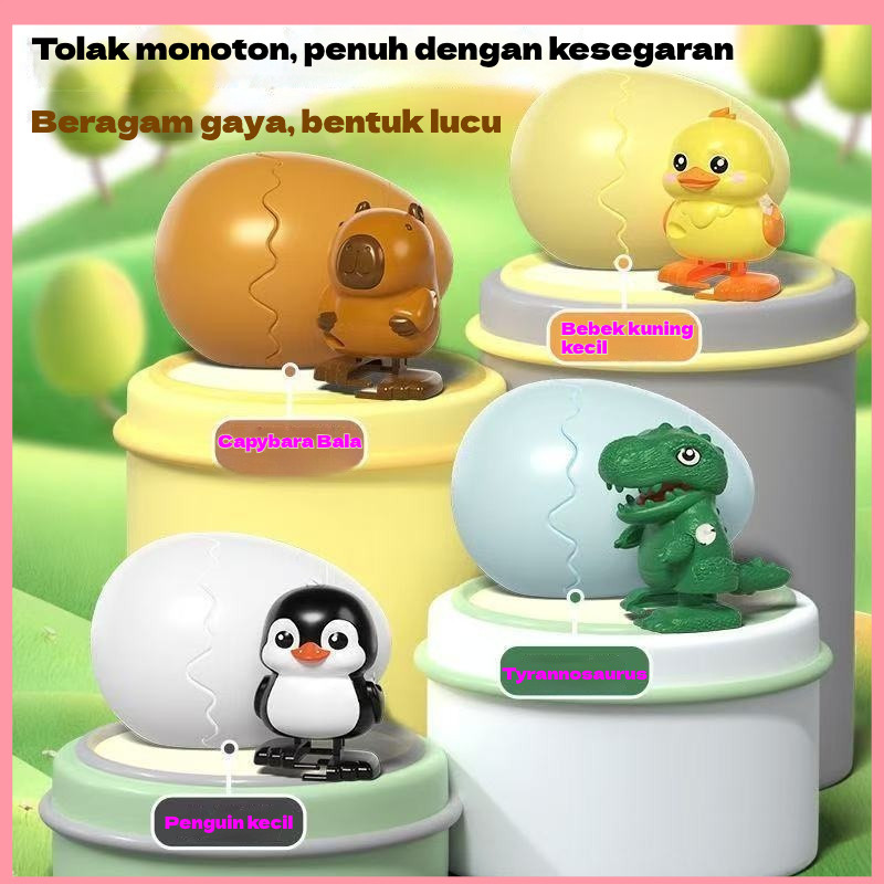 Mainan Telur Angin Berjalan Capybara Telur Menetas Mainan Hewan Angin Anak Dinosaurus Berjalan Eduka