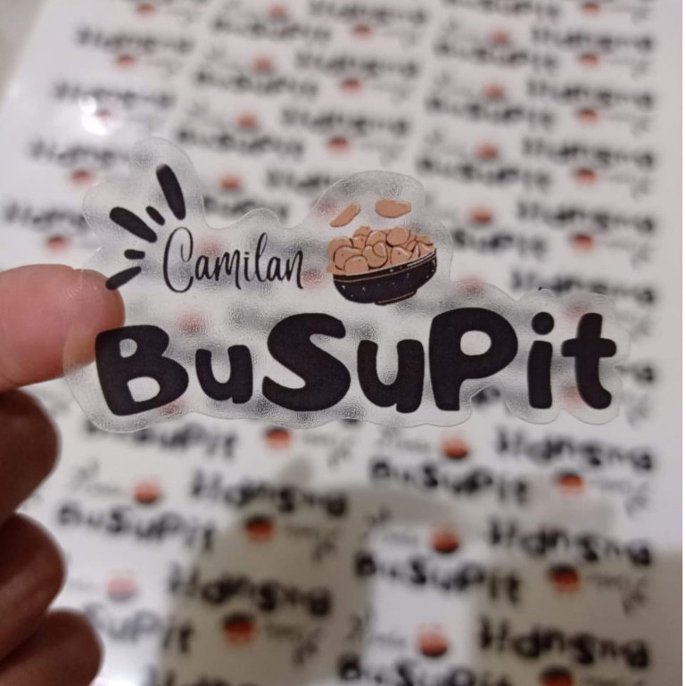 [mp45 c] 260pcs Stiker Transparan Logo Custom Label Kemasan Makanan Minuman Olshop Stiker Transparan