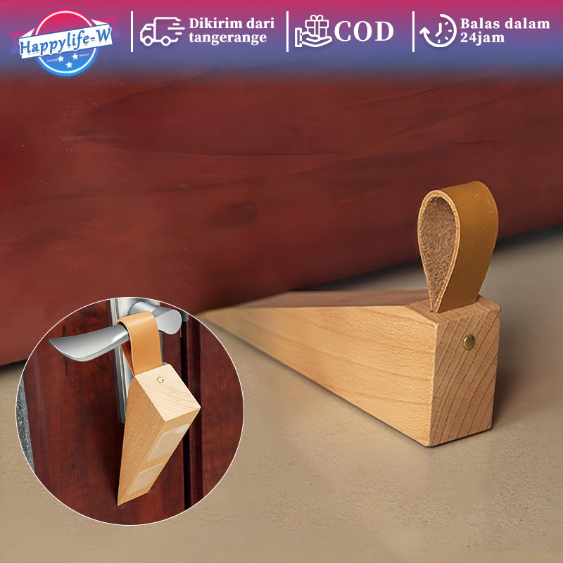 Ganjal Pintu Rumah Wooden Door Stop Pintu Anti-Tutup Pengganjal Pintu Bawah Penutup Untuk Kamar Tidu