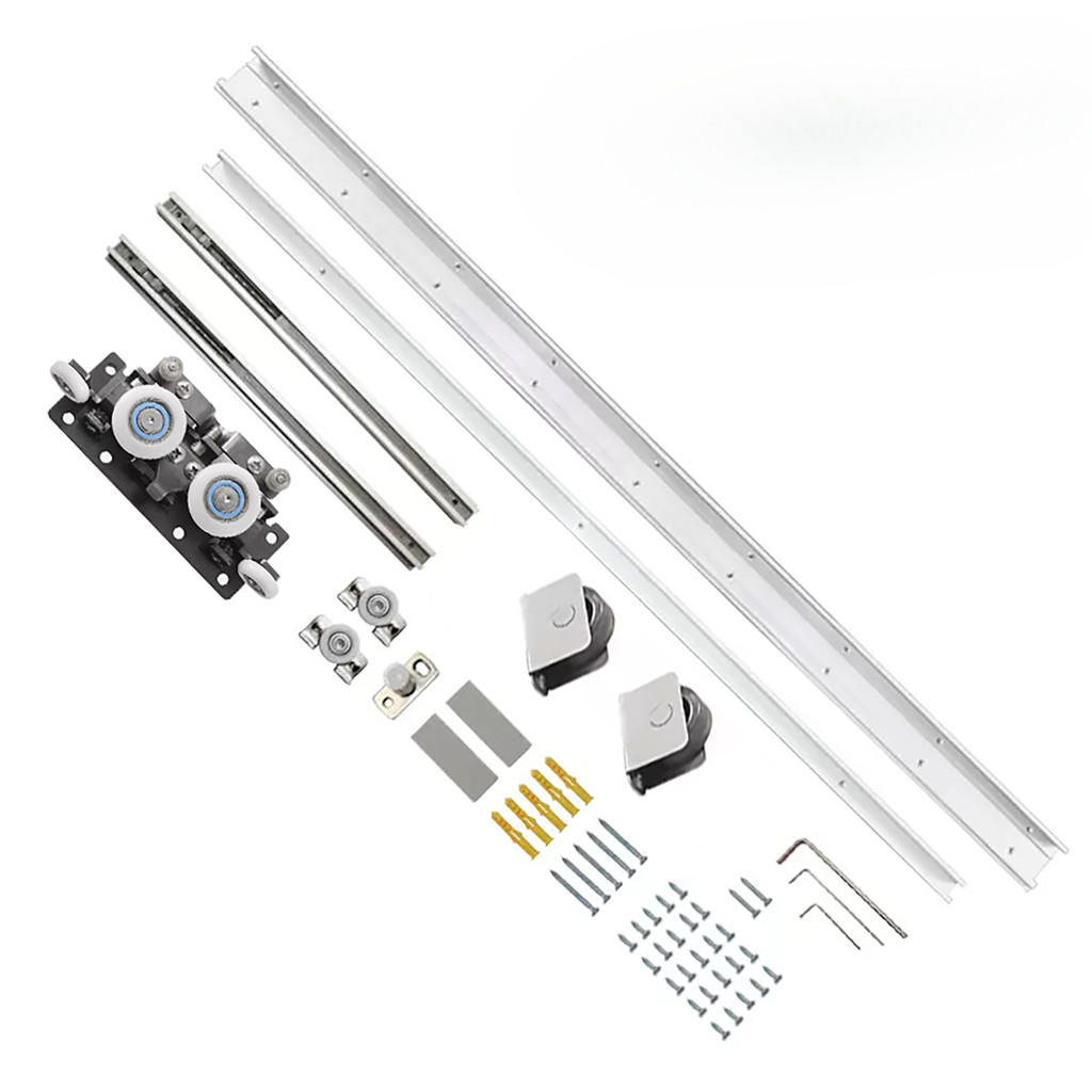 Ghost Door Invisible Track Harde Sliding Door Bidirectional Buffer Damping Wooden Door Rail Side-Mou