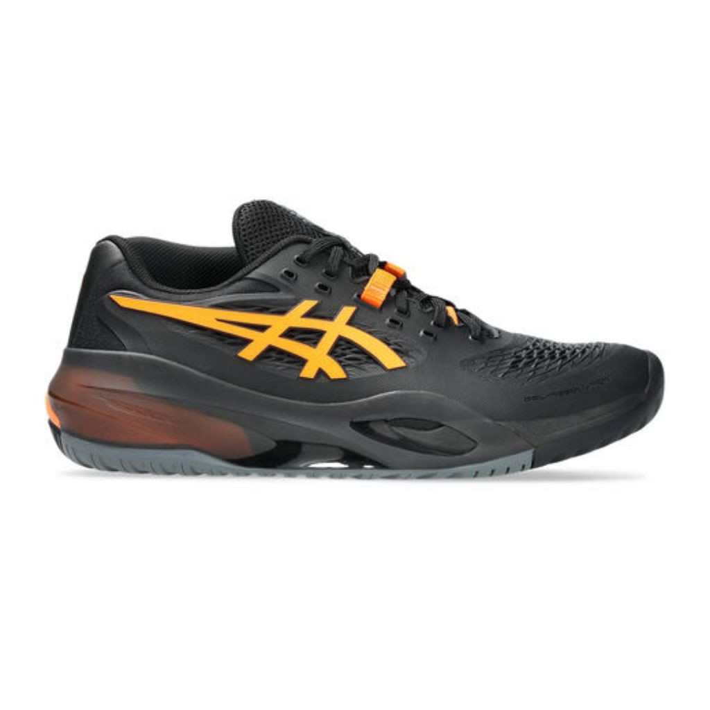 READY Sepatu Asics Tennis Resolution X Black Orange Premium Original BNIB