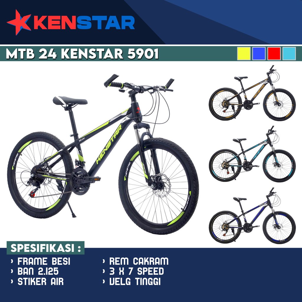 SEPEDA GUNUNG DEWASA 24 INCH KENSTAR 5901 21 SPEED