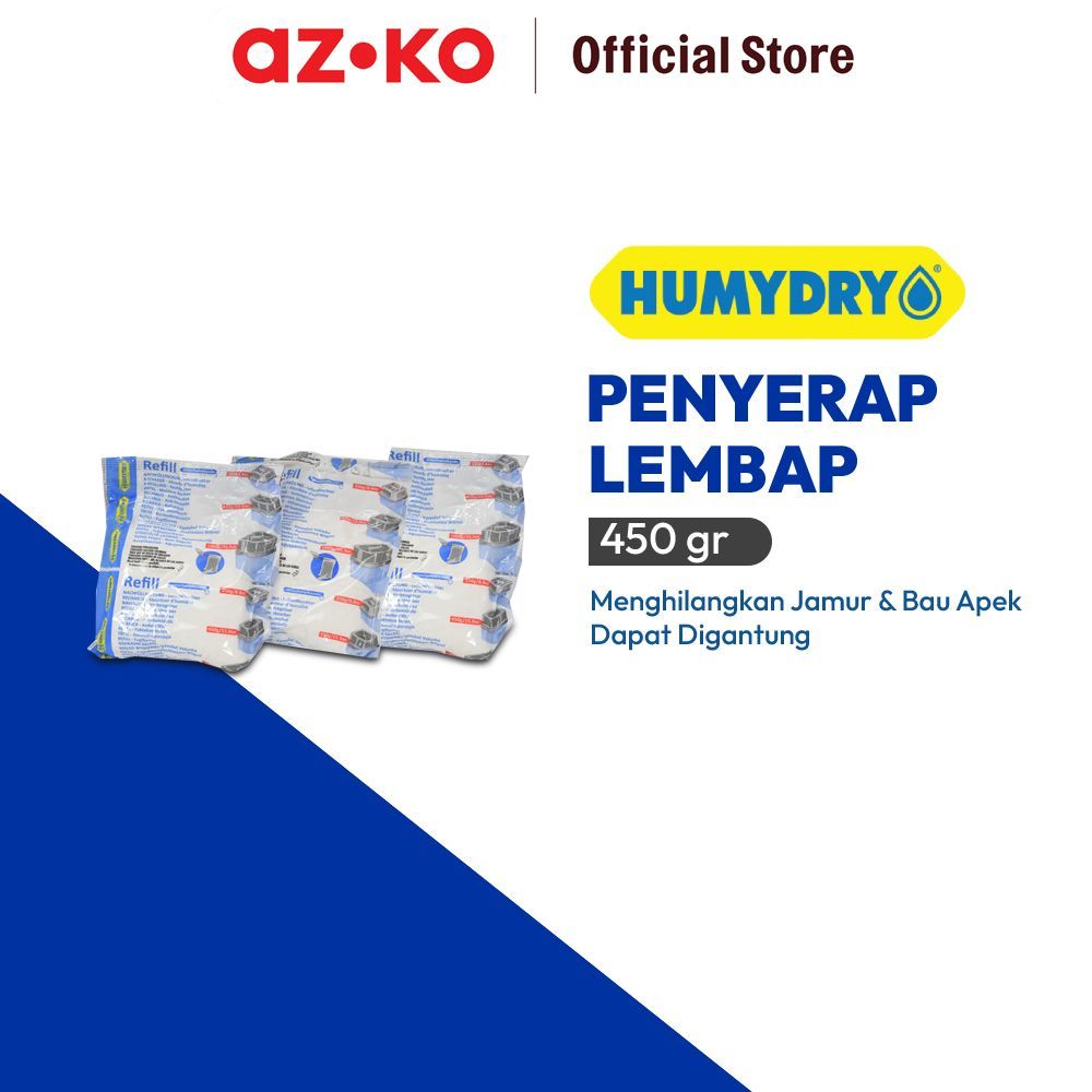 AZKO Humydry 450 Gr Refill Penyerap Lembab Tanpa Aroma Moisture Absorber Penyerap Lembab Dehumidifie