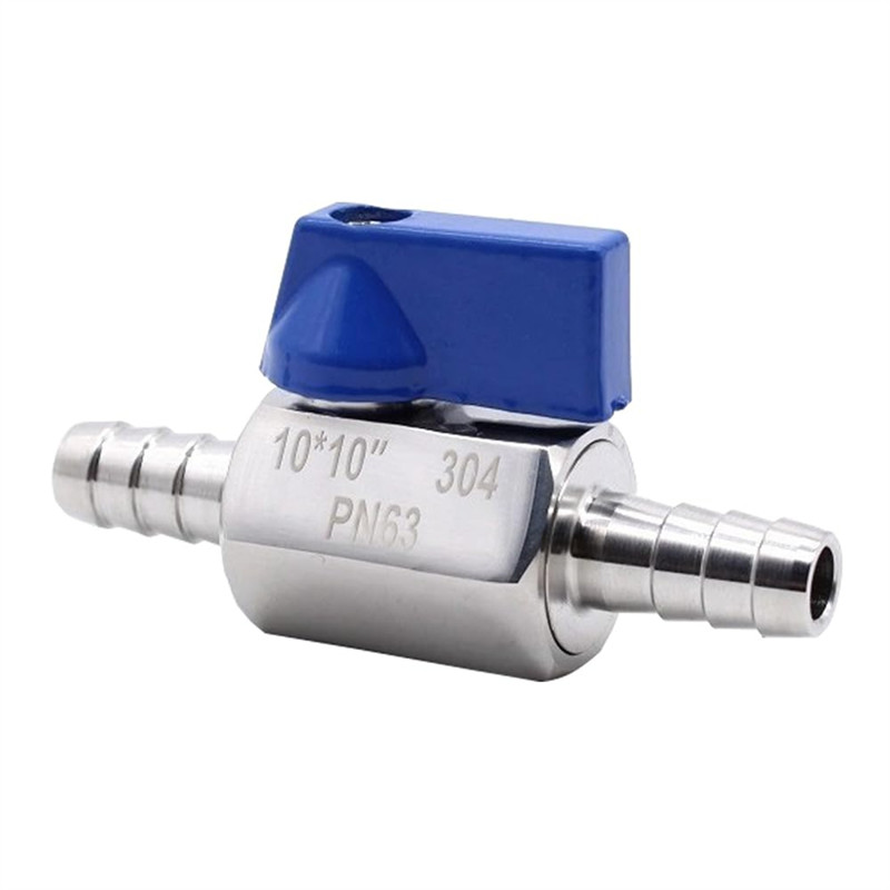 MINI Ball Valve Stainless Steel 10Mm Pagoda Adapter 304 Harde 2 Way Gas Ball Valve Pointed Mouth Min