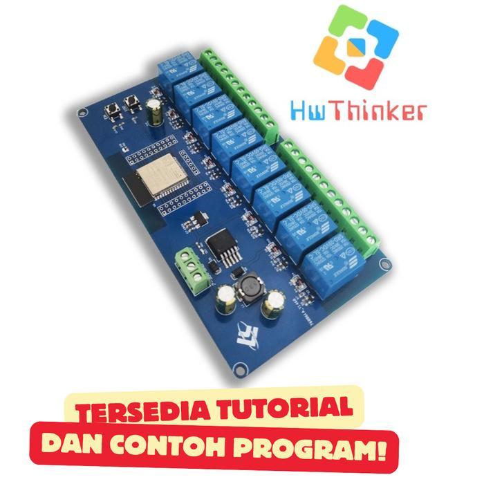 Modul ESP32 with Relay 10A 8 Channel ch 8ch WIFI Bluetooth WROOM-32E TERBAIK...