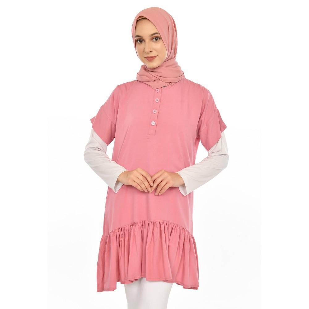 Myaffselv Osella Button Daster Tunic Dusty M16327 R50S1 - Atasan Muslim Wanita Tunik