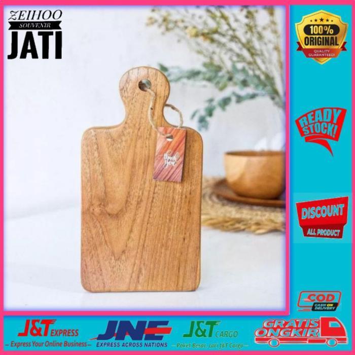 Talenan Kayu Jati Persegi Panjang Polos Minimalis