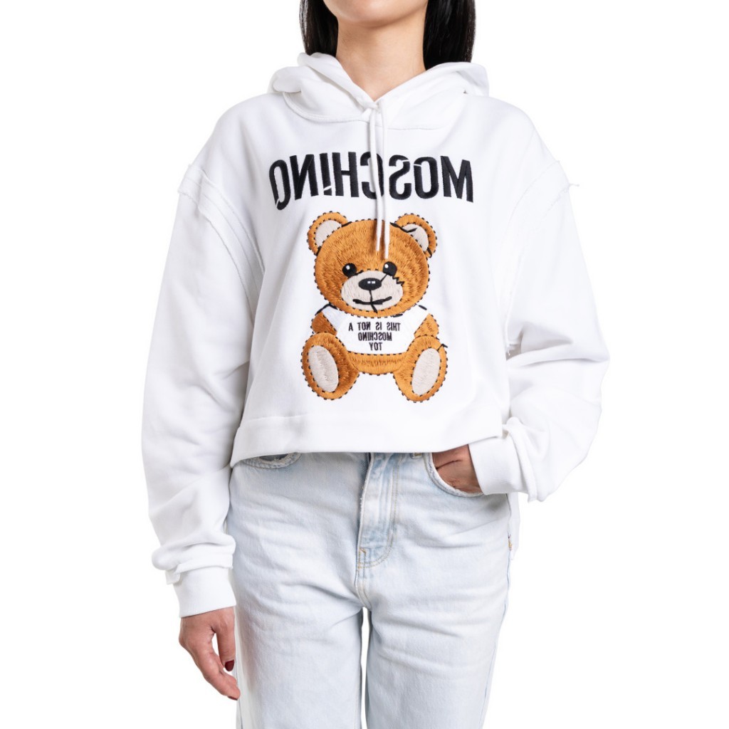 Teddy bear cropped hoodie