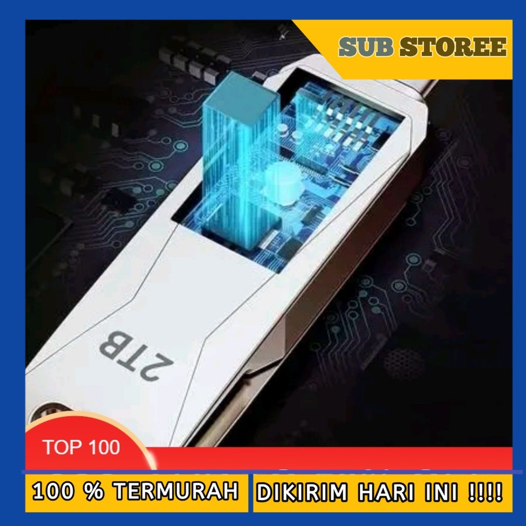 Flashdisk OTG Type C 1TB/2TB USB 3.0 Dual Port Kecepatan Tinggi untuk HP Android & Laptop