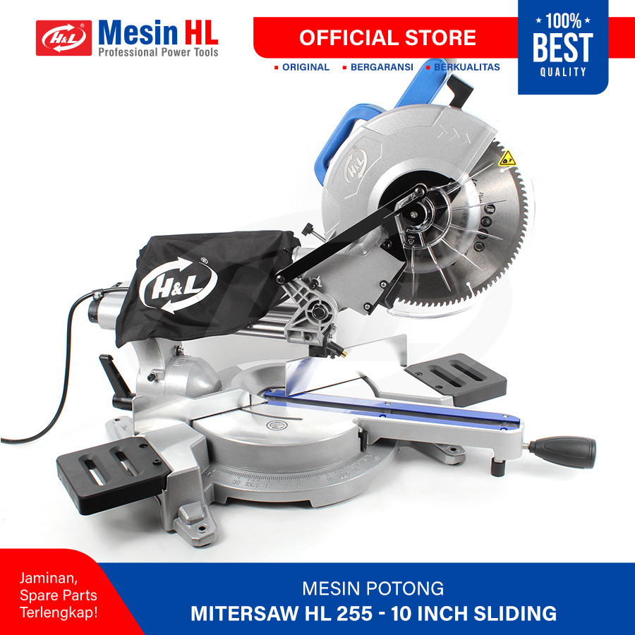 HL Mesin Potong Aluminium / Miter Saw 10" HL 255 Sliding