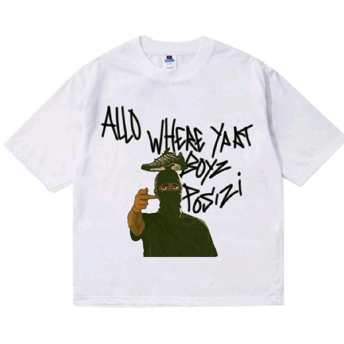 (COD) KAOS TSHIRT  K3BI ALLO TERBARU - PUTIH, S