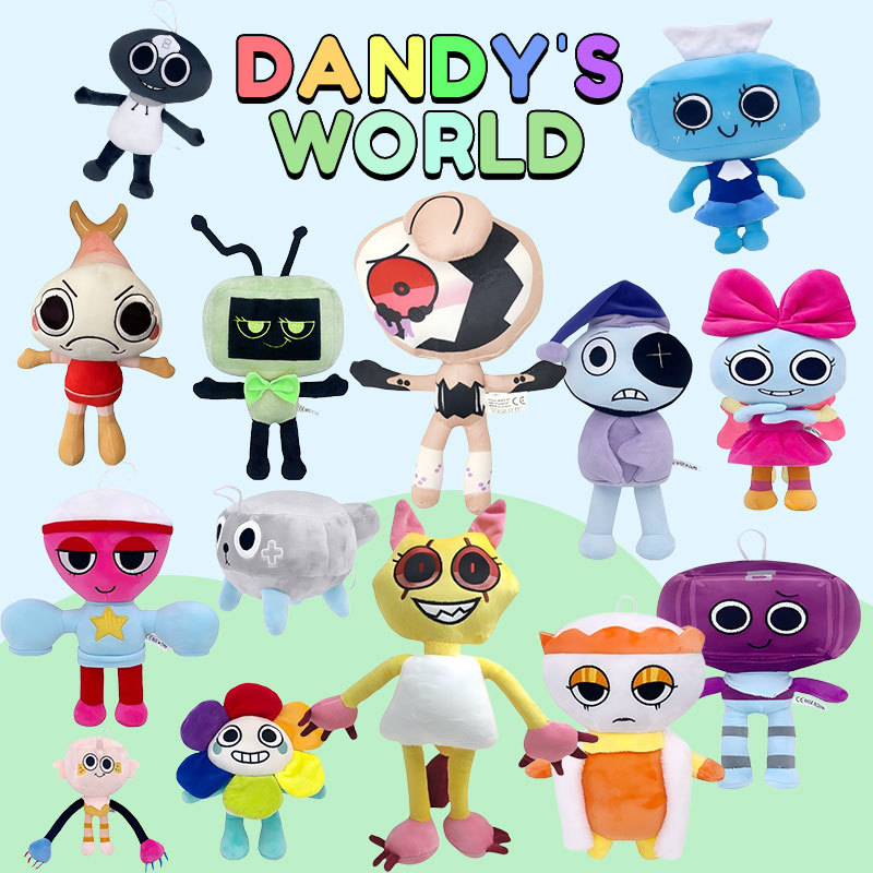 Dandy’s World Plush Toy Cocoa Tisha Yatta Coal looey Stuffed Doll Dandys World Games Toys for Room D