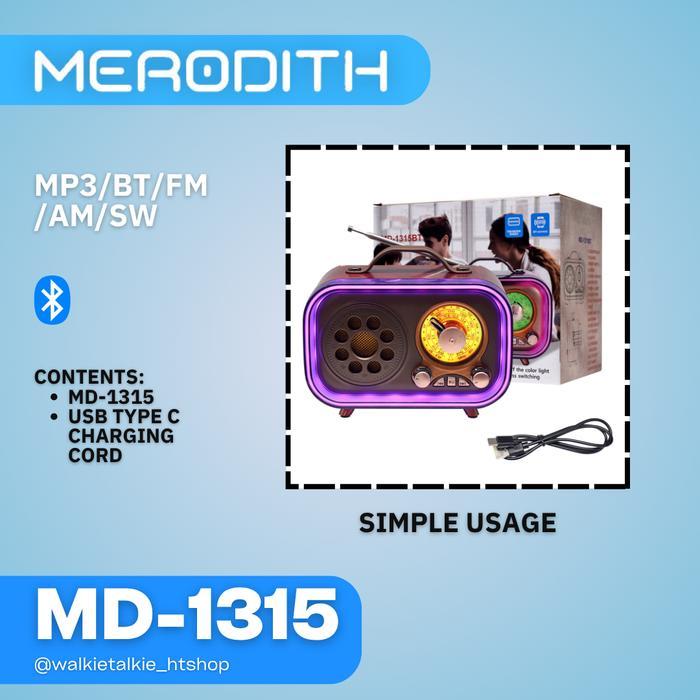 Radio 1315BT FM/AM/SW Retro Klasik Portabel Speaker Bluetooth Radio Cas | Listrik | Speaker Jadul Ra