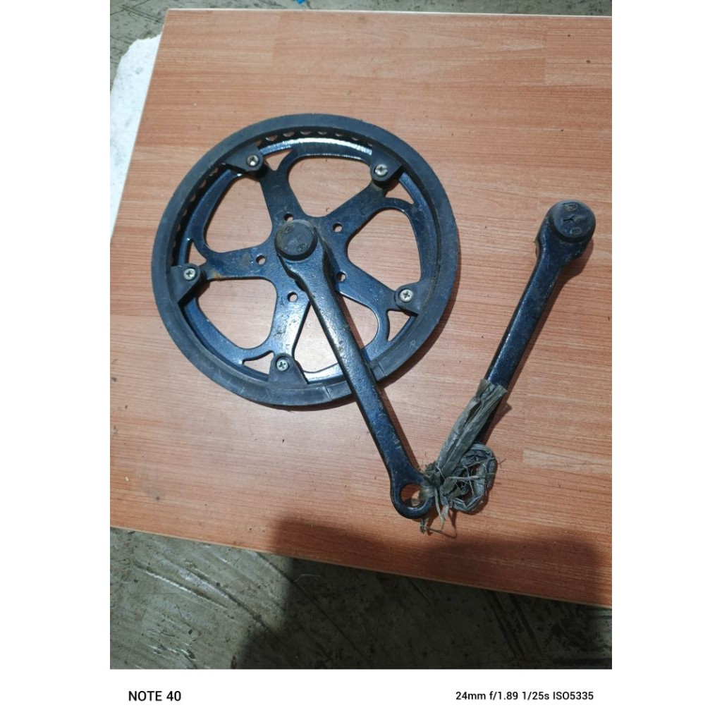 crankset sepeda fixie merk protek merah nos