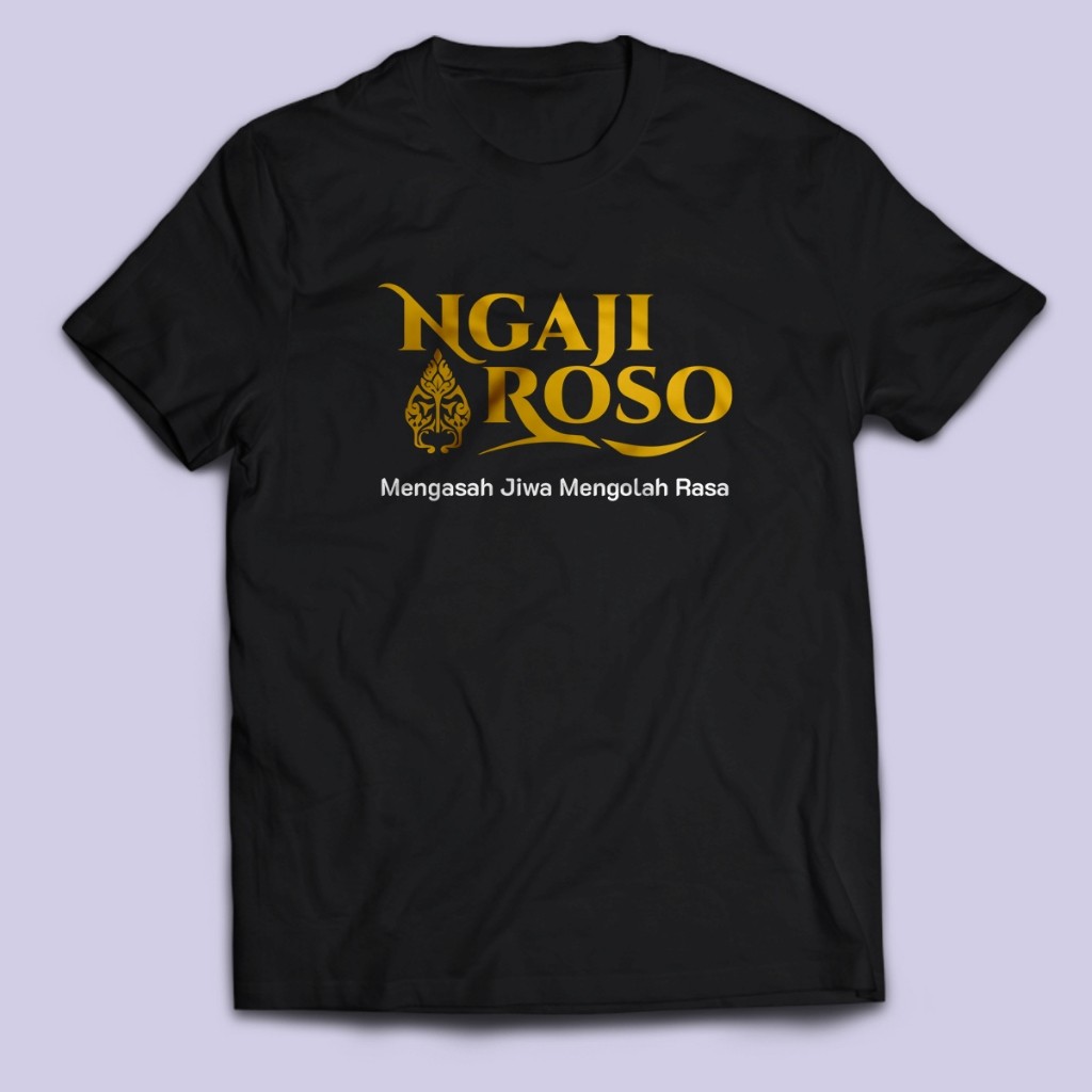 Kaos Distro Pria NGAJI ROSO Dewasa Baju Souvenir Oleh-Oleh Indonesia Atasan Unisex