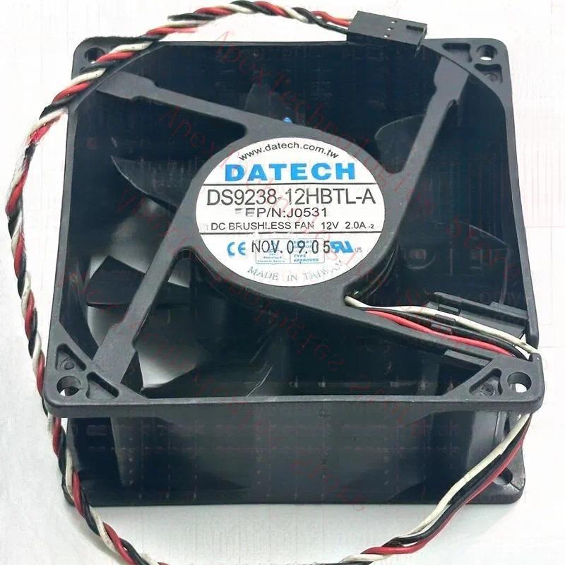 z DATECH DS9238-12HBTL-A DP/N : J0531 12V 2A 92x92x38mm 3-Wire Server Cooling Fan