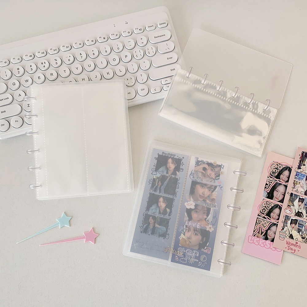 4-Cut Transparent Photostrip Binder  KPop Photobooth / Ring Collect Book