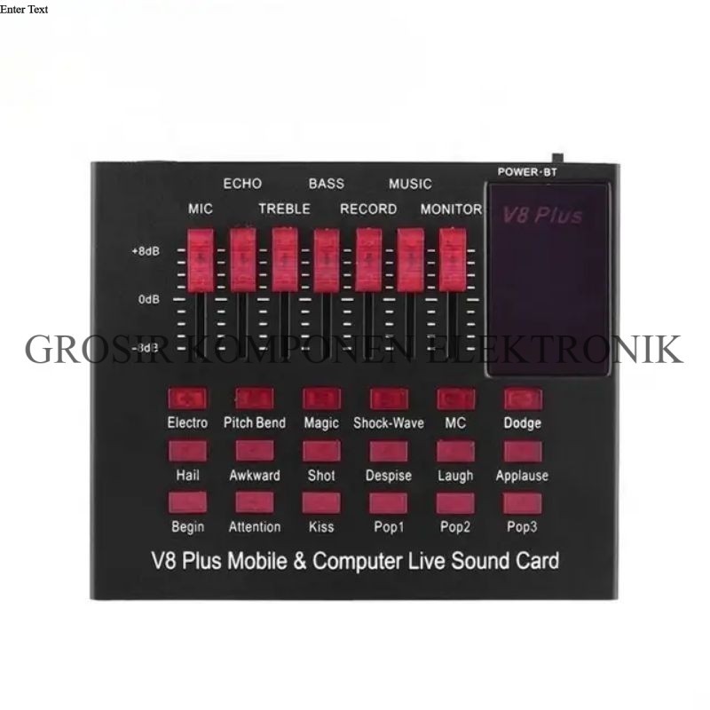 Soundcard V8 Plus Bluetooth Audio Mixer Sound Card External V8 Plus Murah Berkualitas