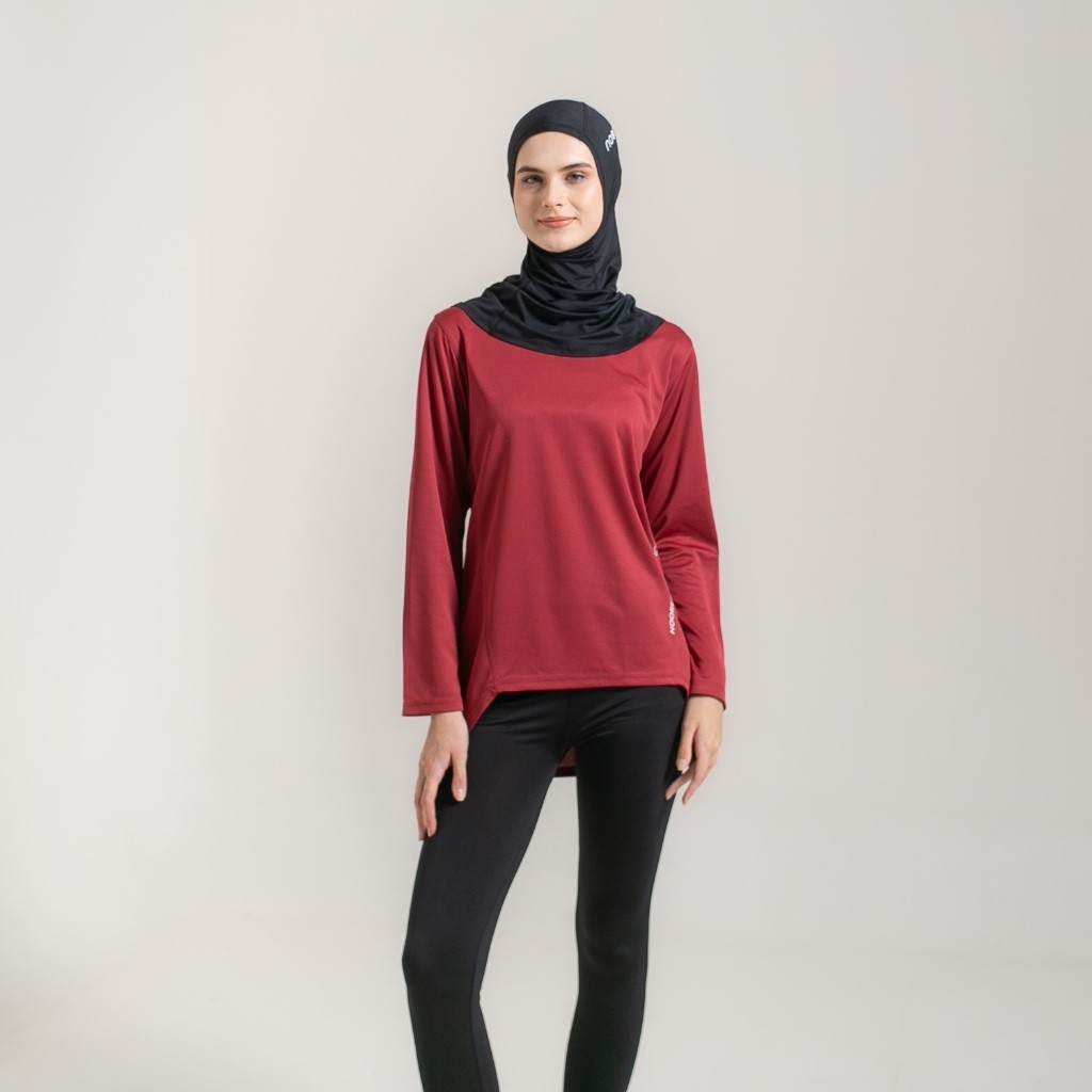 NOORE SPORT HIJAB - Noore - Barklay - Pro Top Baju Olahraga Wanita - Lightweight Quick Dry Breathabl
