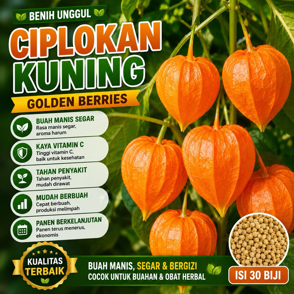 20 benih ciplukan Orange /Ciplukan Besar
