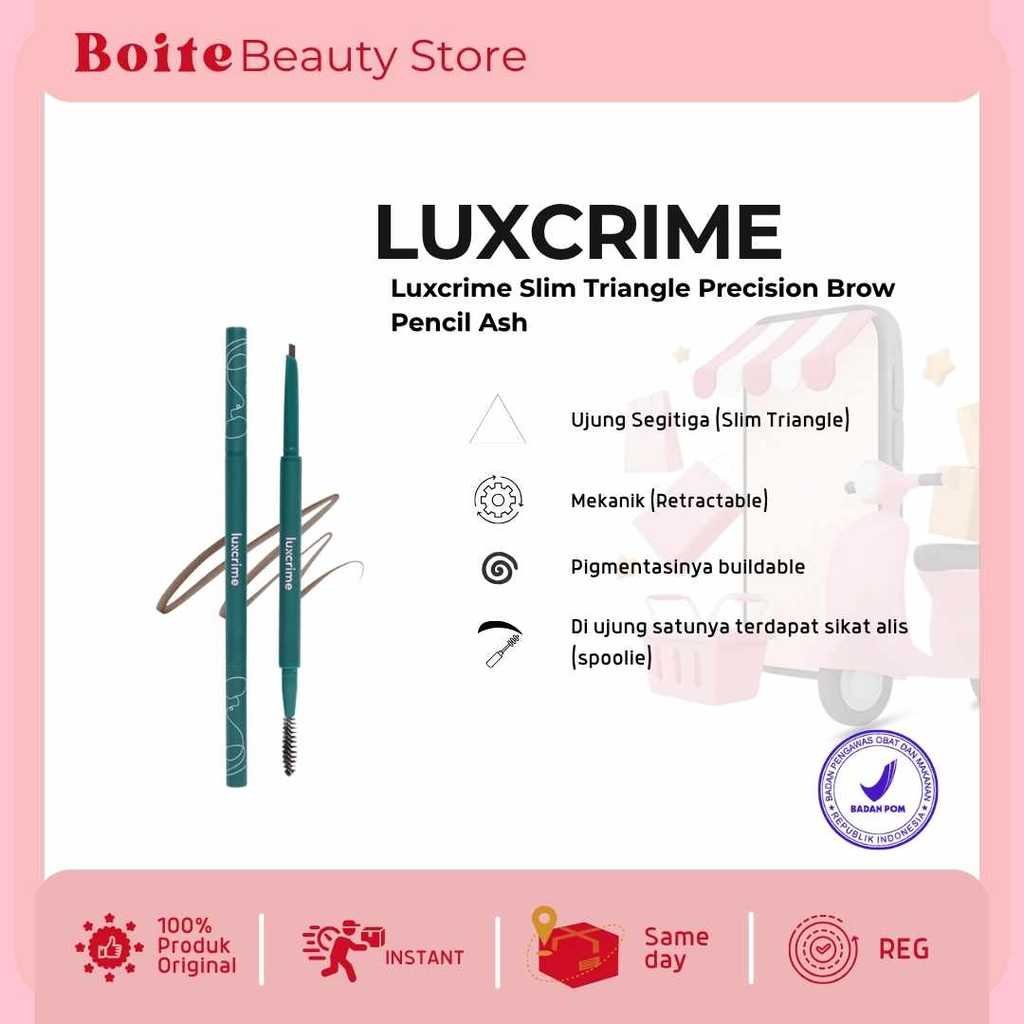 Luxcrime Slim Triangle Precision Brow Pencil Brown - Brown