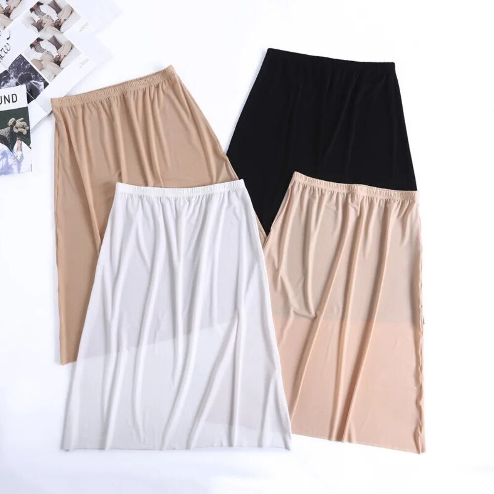 Silk skirt rok midi wanita elastik NB991