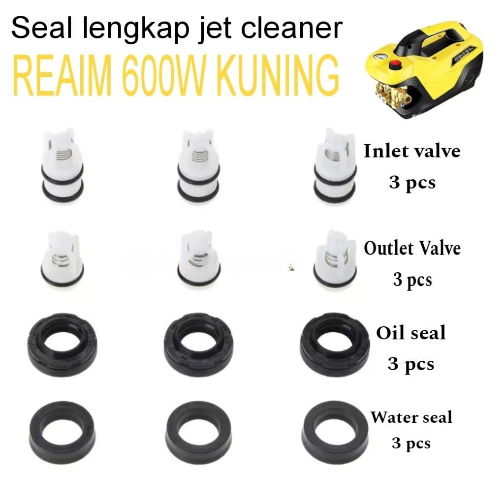 Water seal jet cleaner Reaim 600w kuning oil seal reaim 600w kuning inlet valve reaim 600w kuning