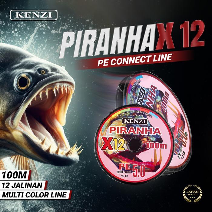 senar PE KENZI PIRANHA X12 100m 12×100m - PE 0.8