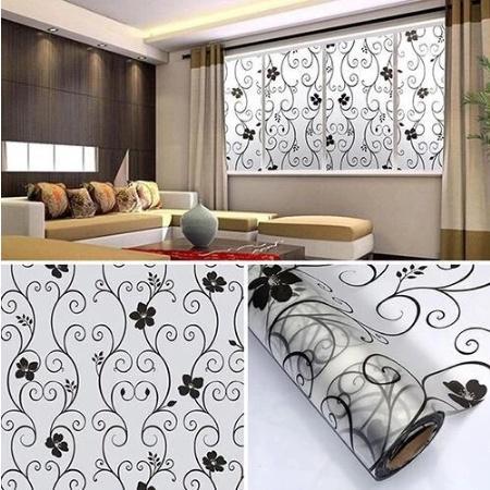 saleStiker Kaca Jendela Sandblast 1 Roll Panjang 4 Meter Motif Bambu PVC Plastik Kertas Sticker - 1 