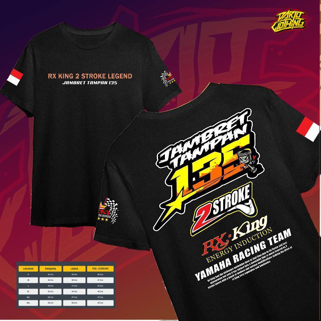 KAOS RX KING JAMBRET TAMPAN | T-SHIRT RXKING 2 STROKE LEGEND JT | Kaos Two Stroke 135cc