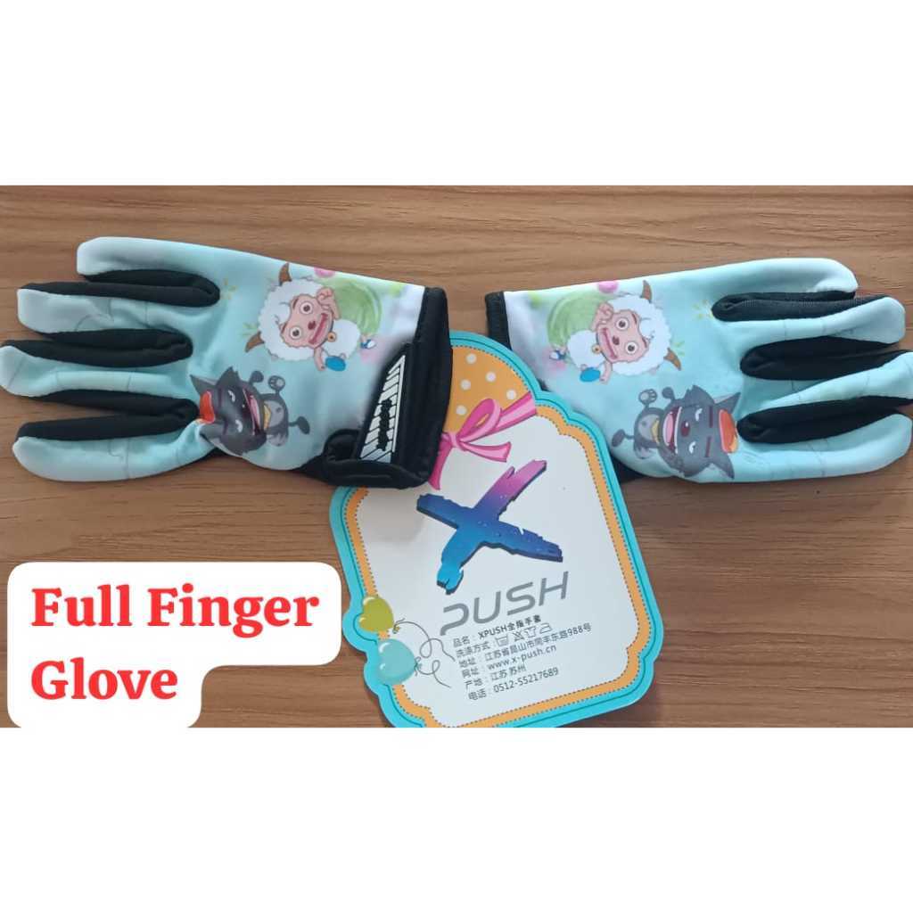 Foto Xpush Gloves Sarung Tangan Full Finger Olahraga Support Sepeda Anak Pushbike Balance Bike
