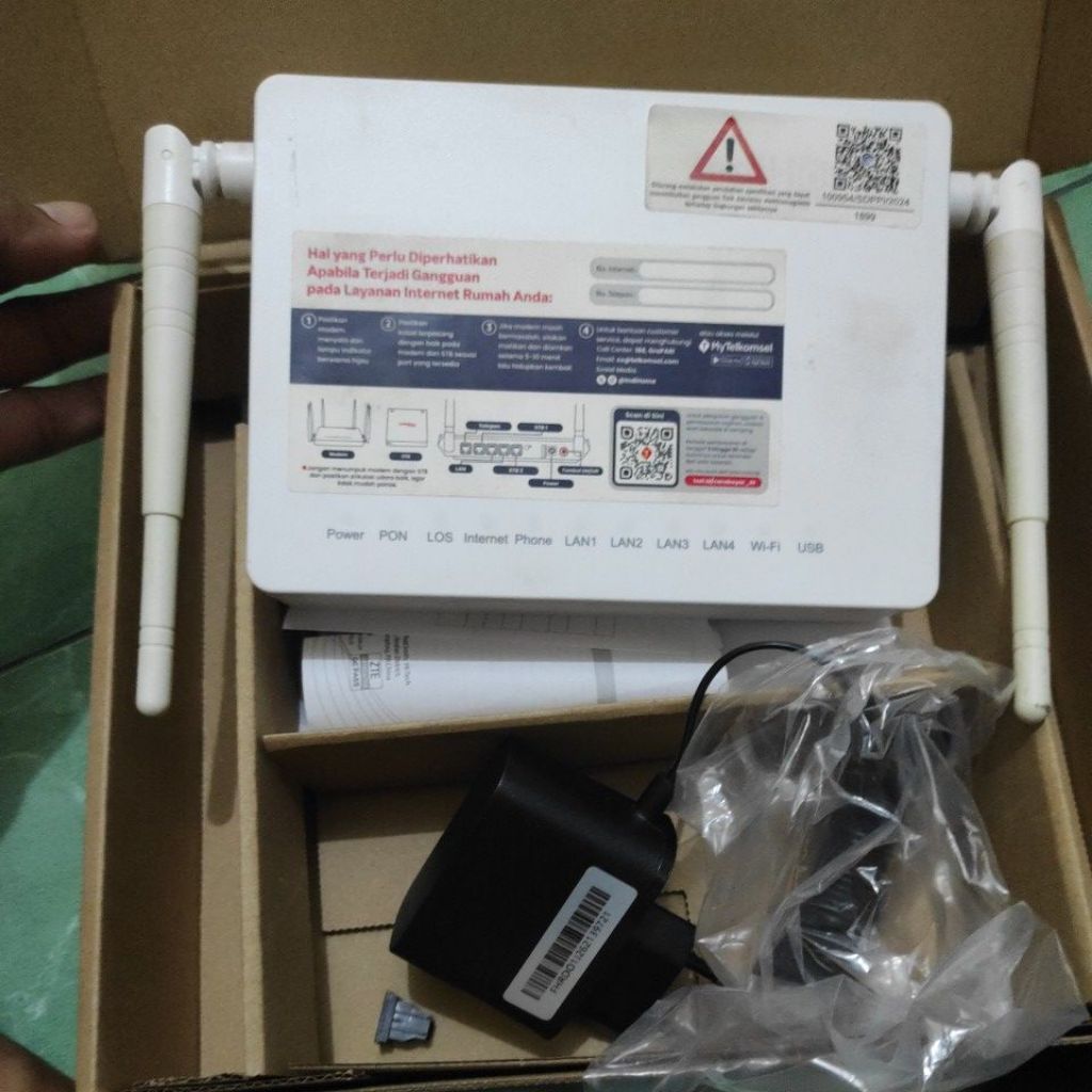 GPON ONT ZXHN F672Y PORT BIRU+ADAPTOR