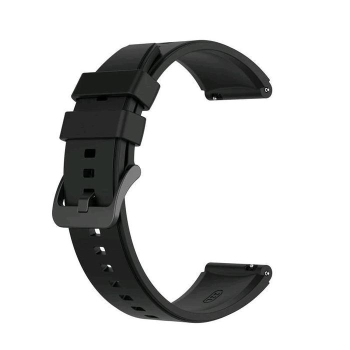 New Strap Smartwatch Olike Fw1 2023/Olike FW6 2025 Rubber Tali Jam Tangan - Hitam, Olike FW1 2023