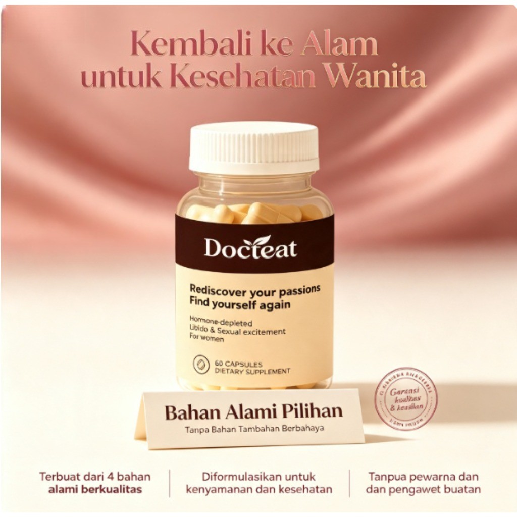 Docteat Hormon-Disebabkan Untuk Wanita 60 Kapsul, Ginkgo Biloba & Maca & Tribulus & L-Arginine Extra